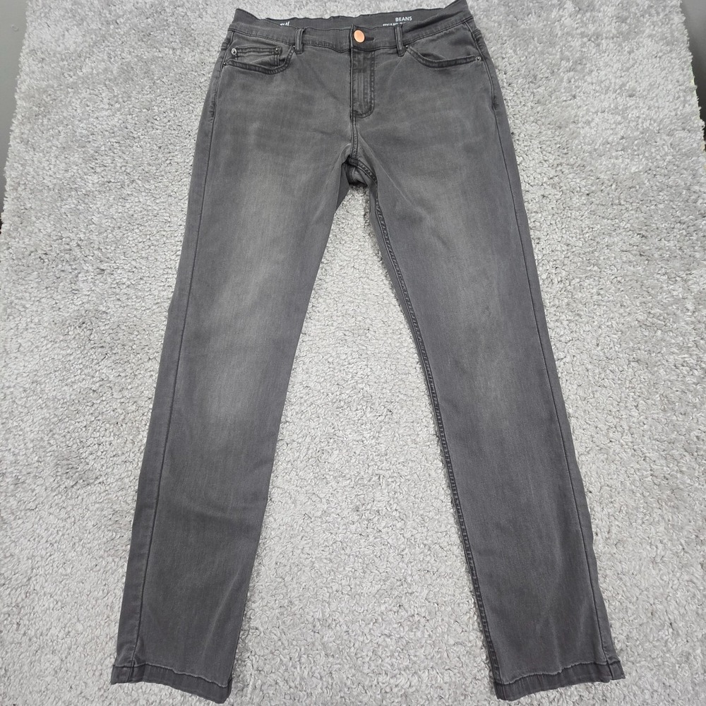Mugsy Mens Stretch Beans Gray Pants Size 34 (fits 32x33) Casual Modern Classic‎